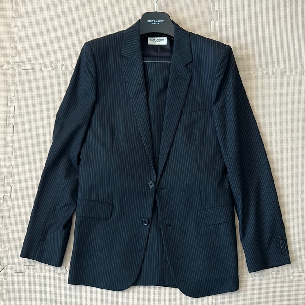Saint Laurent Black Pinstripe suit set